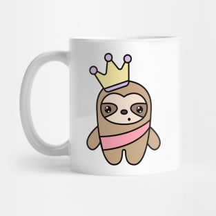 Surprised sloth with a crown on his head Mug